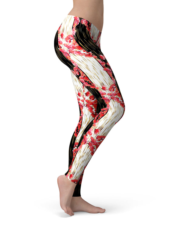 Karamfila Watercolo Poppies V6 - All Over Print Womens Leggings / Yoga or Workout Pants