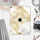 Karamfila Watercolor & Gold V11 - Full Body Skin Decal for the Apple iPad Pro 12.9", 11", 10.5", 9.7", Air or Mini (All Models Available)