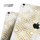 Karamfila Watercolor & Gold V11 - Full Body Skin Decal for the Apple iPad Pro 12.9", 11", 10.5", 9.7", Air or Mini (All Models Available)