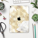 Karamfila Watercolor & Gold V11 - Full Body Skin Decal for the Apple iPad Pro 12.9", 11", 10.5", 9.7", Air or Mini (All Models Available)
