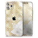 Karamfila Watercolor & Gold V11 - Vinyl Skin Wrap for iPhone 17 Pro Max, 17 Pro, 17 Air, 17, 16 & All Models — Soft Matte or Ultra Gloss