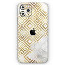 Karamfila Watercolor & Gold V11 - Vinyl Skin Wrap for iPhone 17 Pro Max, 17 Pro, 17 Air, 17, 16 & All Models — Soft Matte or Ultra Gloss