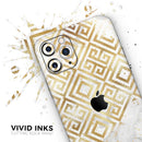 Karamfila Watercolor & Gold V11 - Vinyl Skin Wrap for iPhone 17 Pro Max, 17 Pro, 17 Air, 17, 16 & All Models — Soft Matte or Ultra Gloss