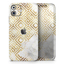 Karamfila Watercolor & Gold V11 - Vinyl Skin Wrap for iPhone 17 Pro Max, 17 Pro, 17 Air, 17, 16 & All Models — Soft Matte or Ultra Gloss