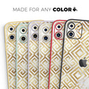 Karamfila Watercolor & Gold V11 - Vinyl Skin Wrap for iPhone 17 Pro Max, 17 Pro, 17 Air, 17, 16 & All Models — Soft Matte or Ultra Gloss