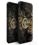 Karamfila Watercolor & Gold V13 - iPhone XS MAX, XS/X, 8/8+, 7/7+, 5/5S/SE Skin-Kit (All iPhones Available)