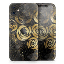 Karamfila Watercolor & Gold V13  - Protective Skin Wrap & Decal – Compatible with iPhone SE to iPhone 17 Pro Max (All Models)