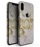 Karamfila Watercolor & Gold V14 - iPhone XS MAX, XS/X, 8/8+, 7/7+, 5/5S/SE Skin-Kit (All iPhones Available)