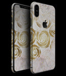 Karamfila Watercolor & Gold V14 - iPhone XS MAX, XS/X, 8/8+, 7/7+, 5/5S/SE Skin-Kit (All iPhones Available)