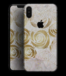 Karamfila Watercolor & Gold V14 - iPhone XS MAX, XS/X, 8/8+, 7/7+, 5/5S/SE Skin-Kit (All iPhones Available)