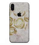 Karamfila Watercolor & Gold V14 - iPhone XS MAX, XS/X, 8/8+, 7/7+, 5/5S/SE Skin-Kit (All iPhones Available)