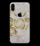 Karamfila Watercolor & Gold V14 - iPhone XS MAX, XS/X, 8/8+, 7/7+, 5/5S/SE Skin-Kit (All iPhones Available)