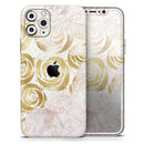 Karamfila Watercolor & Gold V14  - Protective Skin Wrap & Decal – Compatible with iPhone SE to iPhone 17 Pro Max (All Models)