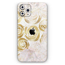 Karamfila Watercolor & Gold V14  - Protective Skin Wrap & Decal – Compatible with iPhone SE to iPhone 17 Pro Max (All Models)