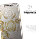 Karamfila Watercolor & Gold V14  - Protective Skin Wrap & Decal – Compatible with iPhone SE to iPhone 17 Pro Max (All Models)