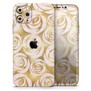 Karamfila Watercolor & Gold V1 - Vinyl Skin Wrap for iPhone 17 Pro Max, 17 Pro, 17 Air, 17, 16 & All Models — Soft Matte or Ultra Gloss