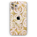 Karamfila Watercolor & Gold V1 - Vinyl Skin Wrap for iPhone 17 Pro Max, 17 Pro, 17 Air, 17, 16 & All Models — Soft Matte or Ultra Gloss