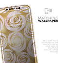 Karamfila Watercolor & Gold V1 - Vinyl Skin Wrap for iPhone 17 Pro Max, 17 Pro, 17 Air, 17, 16 & All Models — Soft Matte or Ultra Gloss