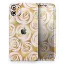 Karamfila Watercolor & Gold V1 - Vinyl Skin Wrap for iPhone 17 Pro Max, 17 Pro, 17 Air, 17, 16 & All Models — Soft Matte or Ultra Gloss