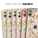 Karamfila Watercolor & Gold V1 - Vinyl Skin Wrap for iPhone 17 Pro Max, 17 Pro, 17 Air, 17, 16 & All Models — Soft Matte or Ultra Gloss