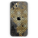 Karamfila Watercolor & Gold V2 - Vinyl Skin Wrap for iPhone 17 Pro Max, 17 Pro, 17 Air, 17, 16 & All Models — Soft Matte or Ultra Gloss