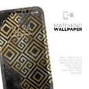Karamfila Watercolor & Gold V2 - Vinyl Skin Wrap for iPhone 17 Pro Max, 17 Pro, 17 Air, 17, 16 & All Models — Soft Matte or Ultra Gloss