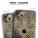 Karamfila Watercolor & Gold V2 - Vinyl Skin Wrap for iPhone 17 Pro Max, 17 Pro, 17 Air, 17, 16 & All Models — Soft Matte or Ultra Gloss