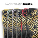 Karamfila Watercolor & Gold V2 - Vinyl Skin Wrap for iPhone 17 Pro Max, 17 Pro, 17 Air, 17, 16 & All Models — Soft Matte or Ultra Gloss