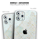 Karamfila Watercolor & Gold V3 - Vinyl Skin Wrap for iPhone 17 Pro Max, 17 Pro, 17 Air, 17, 16 & All Models — Soft Matte or Ultra Gloss