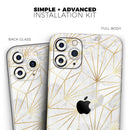 Karamfila Watercolor & Gold V4 - Vinyl Skin Wrap for iPhone 17 Pro Max, 17 Pro, 17 Air, 17, 16 & All Models — Soft Matte or Ultra Gloss