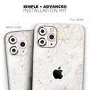 Karamfila Watercolor & Gold V5 - Vinyl Skin Wrap for iPhone 17 Pro Max, 17 Pro, 17 Air, 17, 16 & All Models — Soft Matte or Ultra Gloss