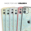 Karamfila Watercolor & Gold V7 - Vinyl Skin Wrap for iPhone 17 Pro Max, 17 Pro, 17 Air, 17, 16 & All Models — Soft Matte or Ultra Gloss