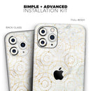 Karamfila Watercolor & Gold V8 - Vinyl Skin Wrap for iPhone 17 Pro Max, 17 Pro, 17 Air, 17, 16 & All Models — Soft Matte or Ultra Gloss