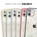 Karamfila Watercolor & Gold V8 - Vinyl Skin Wrap for iPhone 17 Pro Max, 17 Pro, 17 Air, 17, 16 & All Models — Soft Matte or Ultra Gloss