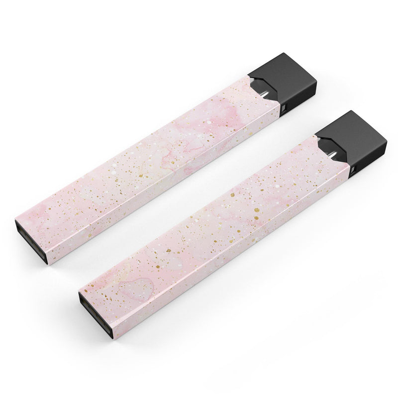 Karamfila Watercolor & Gold V12 - Premium Decal Protective Skin-Wrap Sticker compatible with the Juul Labs vaping device