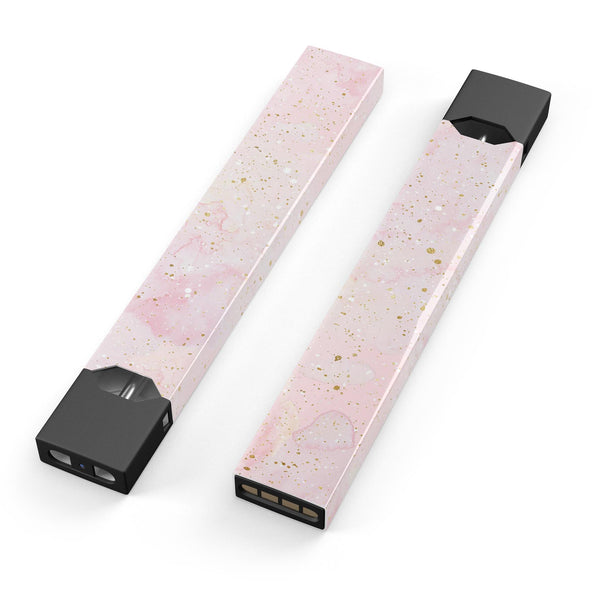 Karamfila Watercolor & Gold V12 - Premium Decal Protective Skin-Wrap Sticker compatible with the Juul Labs vaping device