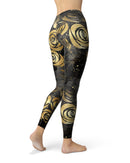 Karamfila Watercolor & Gold V13 - All Over Print Womens Leggings / Yoga or Workout Pants