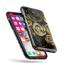 Karamfila Watercolor & Gold V13 - iPhone X Swappable Hybrid Case