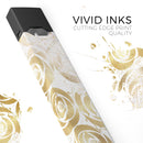 Karamfila Watercolor & Gold V14 - Premium Decal Protective Skin-Wrap Sticker compatible with the Juul Labs vaping device