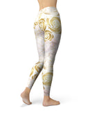 Karamfila Watercolor & Gold V14 - All Over Print Womens Leggings / Yoga or Workout Pants