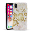Karamfila Watercolor & Gold V14 - iPhone X Swappable Hybrid Case