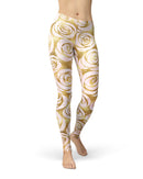 Karamfila Watercolor & Gold V1 - All Over Print Womens Leggings / Yoga or Workout Pants