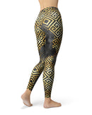 Karamfila Watercolor & Gold V2 - All Over Print Womens Leggings / Yoga or Workout Pants