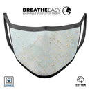 Karamfila Watercolor & Gold V3 - Made in USA Mouth Cover Unisex Anti-Dust Cotton Blend Reusable & Washable Face Mask with Adjustable Sizing for Adult or Child