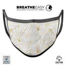Karamfila Watercolor & Gold V4 - Made in USA Mouth Cover Unisex Anti-Dust Cotton Blend Reusable & Washable Face Mask with Adjustable Sizing for Adult or Child