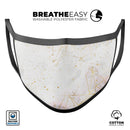Karamfila Watercolor & Gold V5 - Made in USA Mouth Cover Unisex Anti-Dust Cotton Blend Reusable & Washable Face Mask with Adjustable Sizing for Adult or Child
