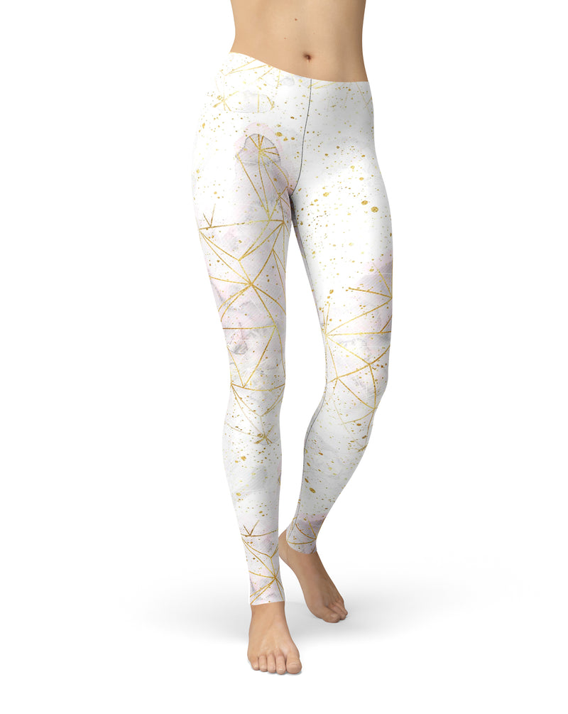 Karamfila Watercolor & Gold V5 - All Over Print Womens Leggings / Yoga or Workout Pants