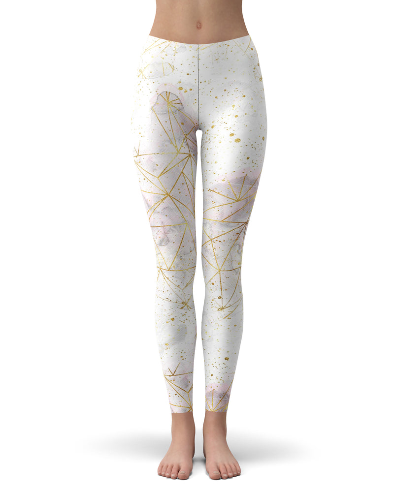 Karamfila Watercolor & Gold V5 - All Over Print Womens Leggings / Yoga or Workout Pants