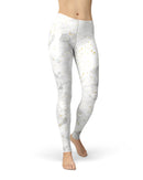 Karamfila Watercolor & Gold V6 - All Over Print Womens Leggings / Yoga or Workout Pants