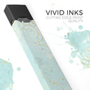 Karamfila Watercolor & Gold V7 - Premium Decal Protective Skin-Wrap Sticker compatible with the Juul Labs vaping device